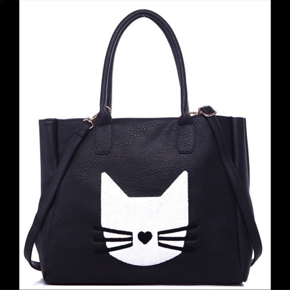 ⭐️Last One⭐️ Vegan Leather Large Cat Tote - Picture 2 of 3